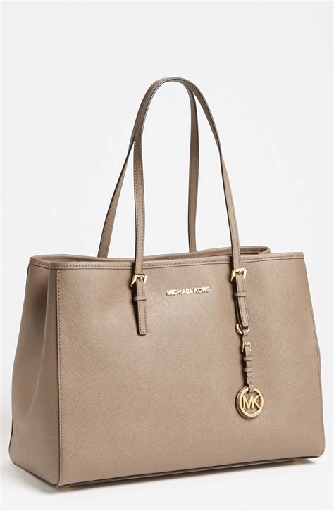 michael kors jet set large tote dark dune|Michael Kors large luggage sets.